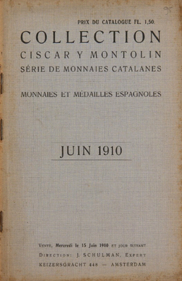 16940
<br/>
Collection Ciscar y Montolin, série de monnaies catalanes, monnaies et médailles espagnoles
<br/>
<em></em>